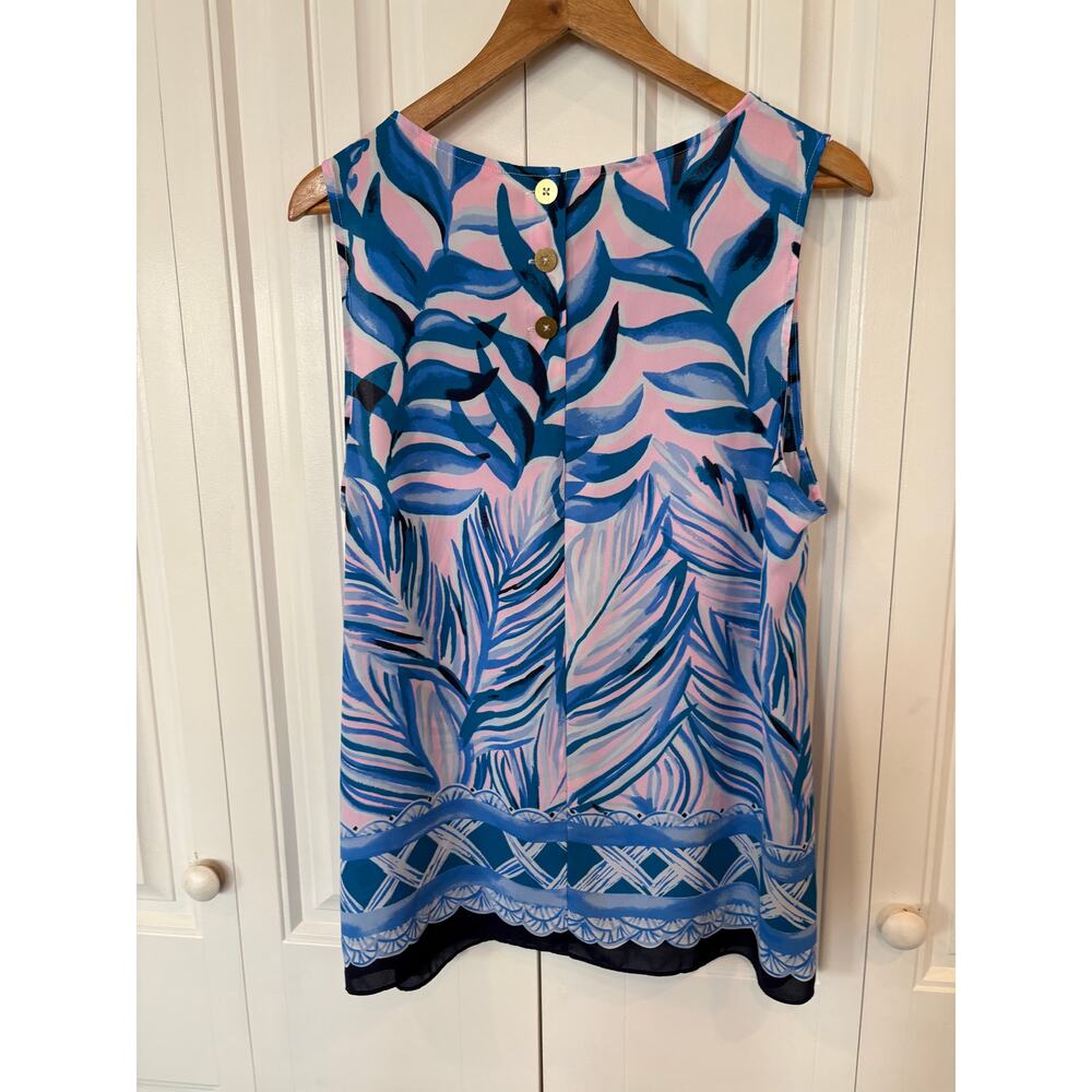 Lilly Pulitzer Blue And Pink Tank Top Size XL - Picture 2 of 7